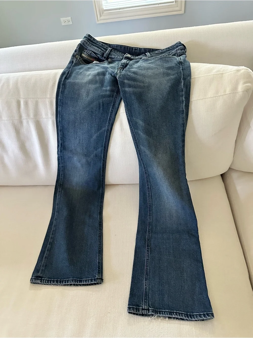 Diesel Women's Flared Jeans in Medium Blue Wash